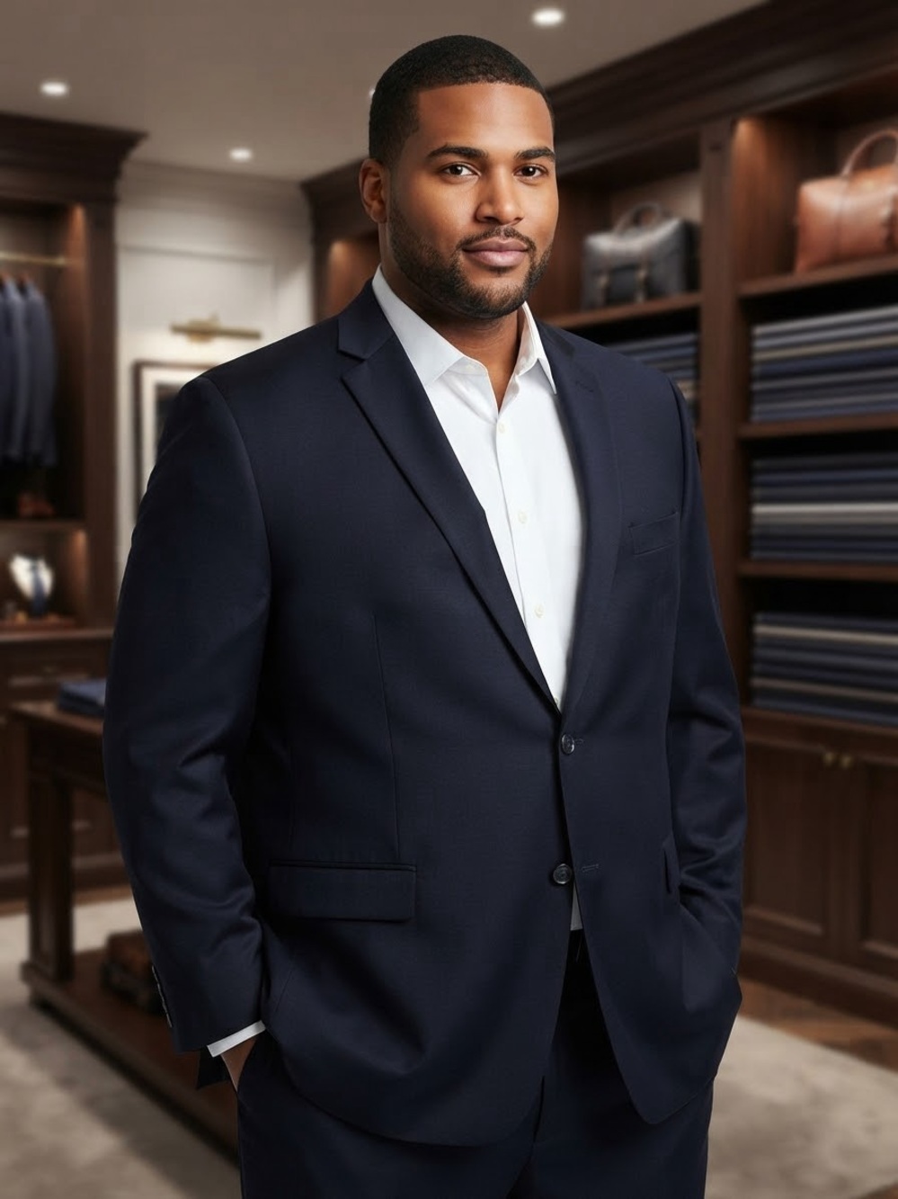 Take 50% OFF-Tommy Hilfiger Men's Navy Classic Two-Button Blazer